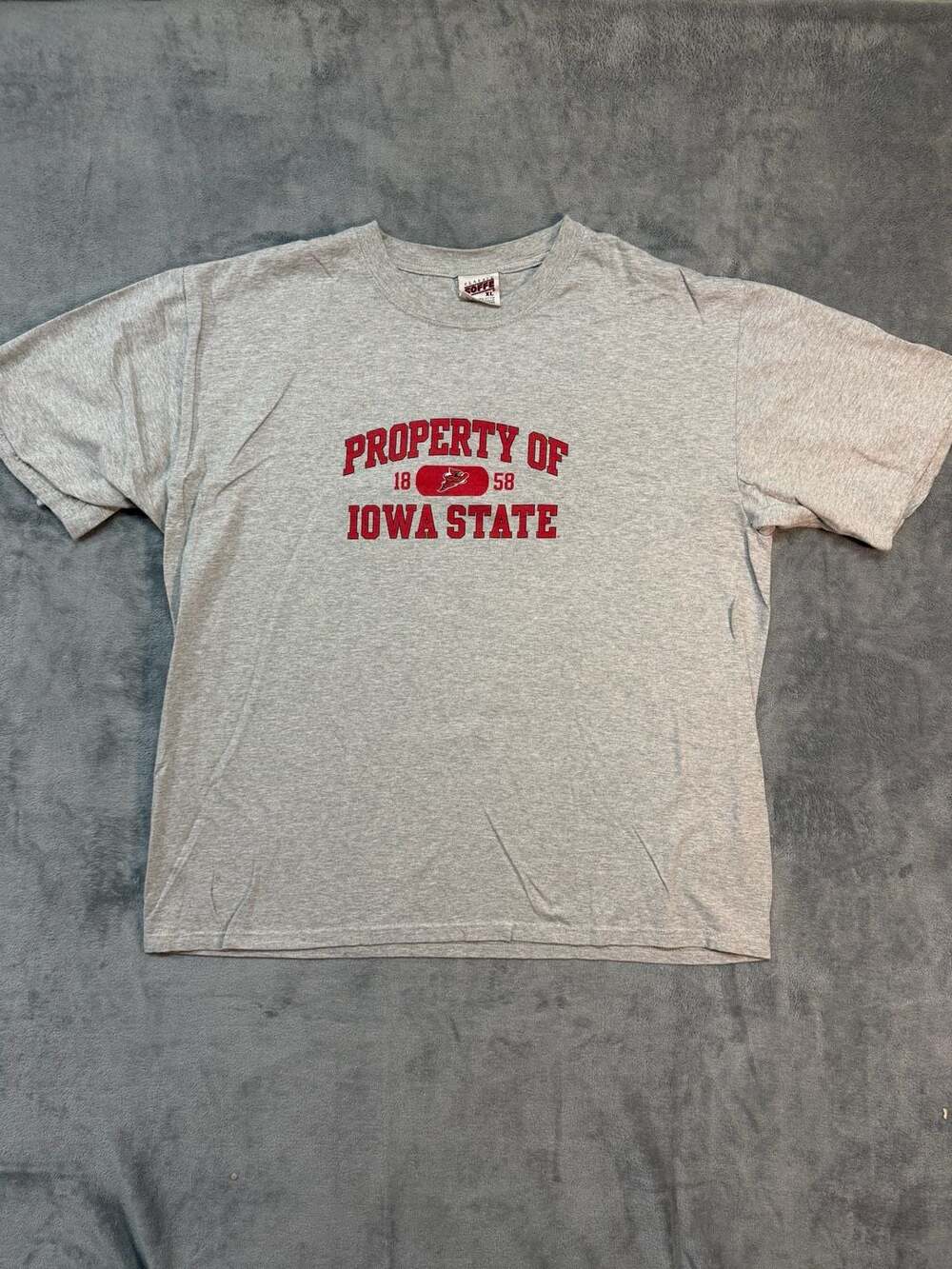Classic Soffe Gray Iowa State Property Of 1858 T-Shirt Size XL